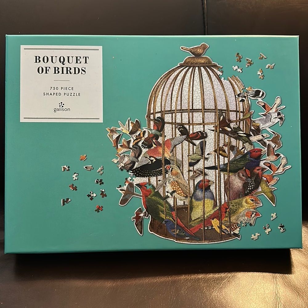 Galison Bouquet of Birds 750 piece shaped puzzle